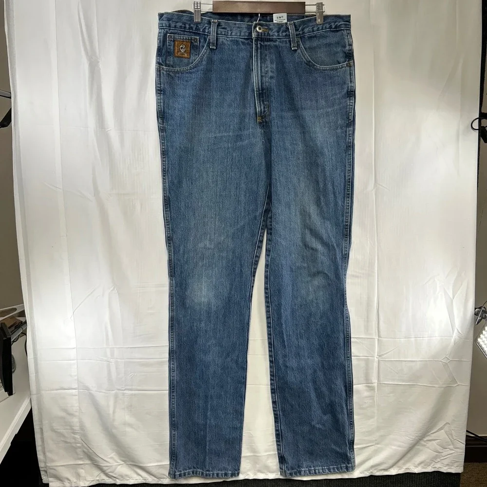Cinch Jeans Mens 38x38 Blue Straight Leg Relaxed Fit Western Denim MB90532002